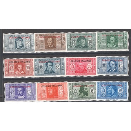 Colonie Italiane 1932 Dante Alighieri serie n° 11/22 Cat € 125 (**)