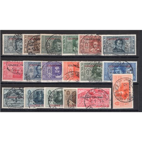 Colonie Italiane 1932 Dante Alighieri serie n° 11/22 + P.A. 8/13 Cat € 380 (U)
