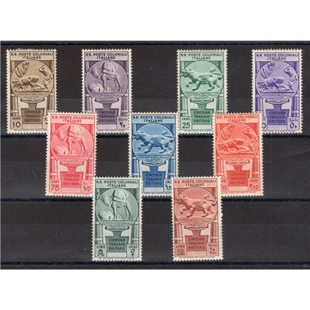 Colonie Italiane 1933 Cinquantenario Eritreo serie n° 23/31 Cat € 560 (*)