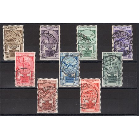 Colonie Italiane 1933 Cinquantenario Eritreo serie n° 23/31 Cert. CiBaFil Cat € 850 (U)