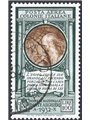 Colonie Italiane 1932 P.A. Dante 100 £ verde oliva e bruno con annullo originale in data n° 14 Cert. CiBaFil Cat. € 250 (U)