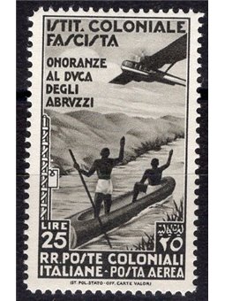 Italian Colonies 1934 P.A. Honours for the Duke of Abruzzi 25 £ black-brown No. 30 Cat. € 120 (**)