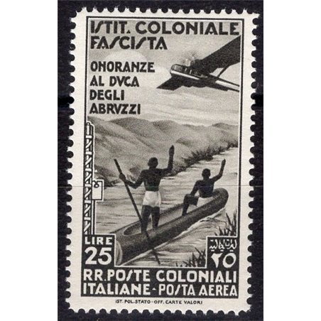 Italian Colonies 1934 P.A. Honours for the Duke of Abruzzi 25 £ black-brown No. 30 Cat. € 120 (**)