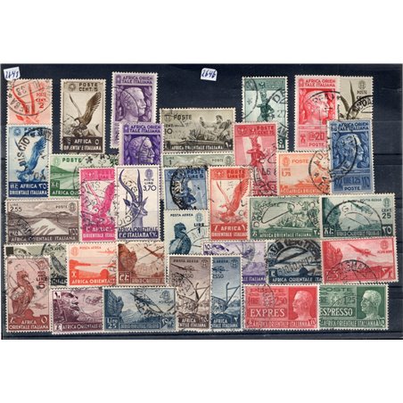 A.O.I. 1938 Soggetti vari serie n° 1/20 + P.A. 1/13 + Ex 1/2 Cert. Biondi Cat. € 700 (U)