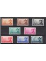 A.O.I. 1941 Italian-German Brotherhood series no. 34/40 + P.A. 21 Cat. €180 (**) (f)