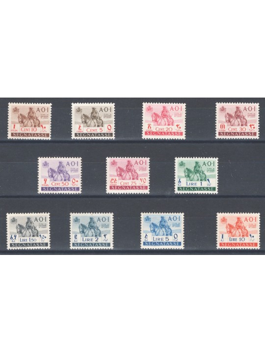 A.O.I. 1942 Segnatasse Cacciatore di leoni a cavallo serie n° 14/24 Cat. € 100 (**)