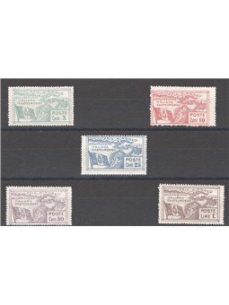 Castelrosso 1923 Occupazione italiana dell'isola serie n° 10/14 Cat. € 100 (**)