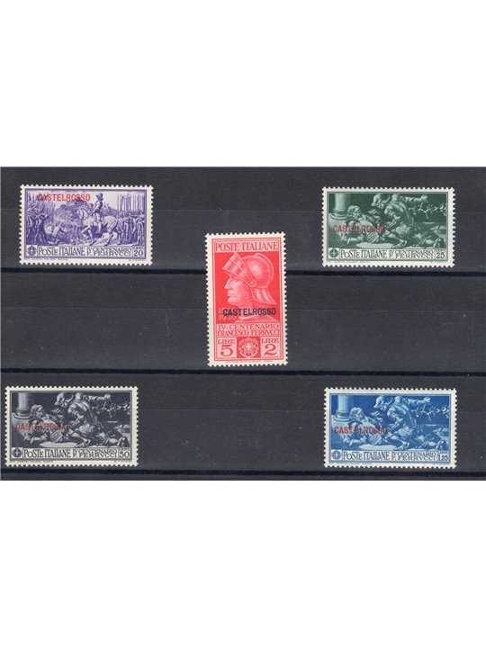 Castelrosso 1930 Ferrucci serie n° 25/29 Cert. CiBaFil Cat. € 450 (**)