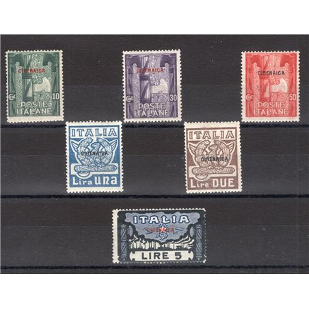 Cirenaica 1923 Marcia su Roma serie n° 5/10 Cert. CiBaFil Cat. € 300 (**)