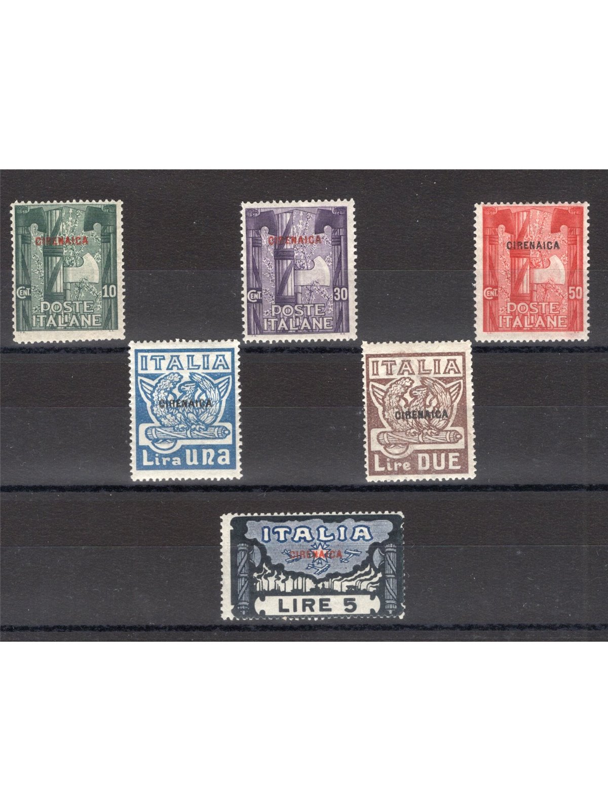 Cyrenaica 1923 March on Rome series no. 5/10 Cert. CiBaFil Cat. €300 (**)