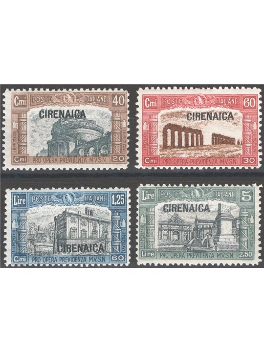 Cirenaica 1937 Milizia I serie n° 38/41 Cat. € 60 (**)