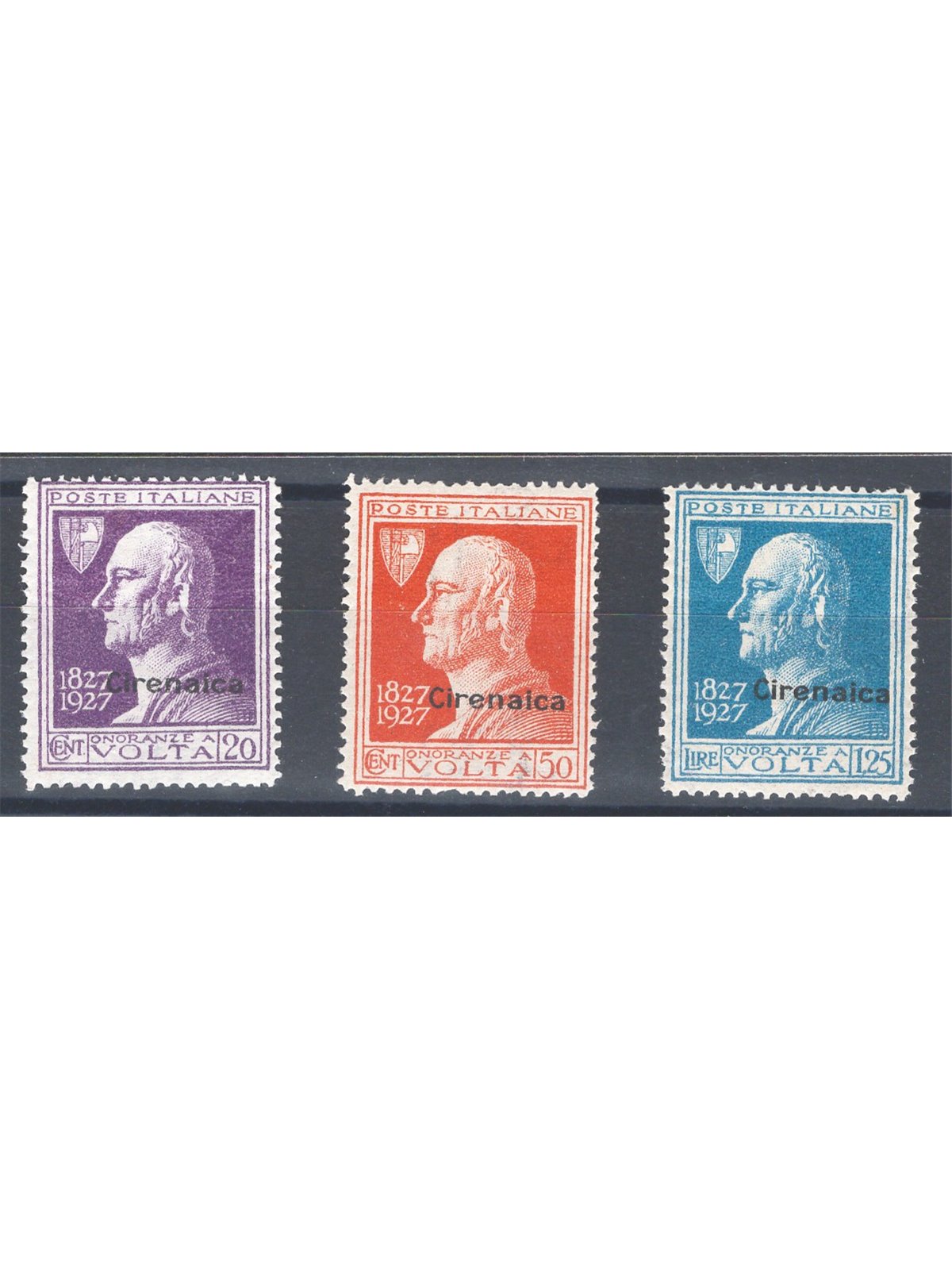 Cyrenaica 1927 Volta series no. 42/44 Cat. €125 (**)