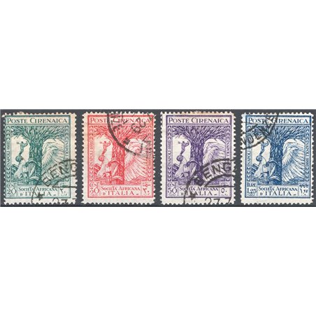 Cirenaica 1928 Pro Società Africana serie n° 45/48 Cat. € 120 (U)