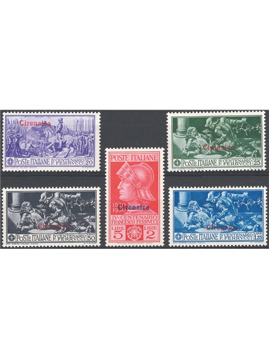 Cyrenaica 1930 Ferrucci series no. 63/67 Cat. €100 (*)
