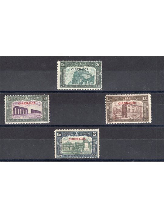 Cirenaica 1930 Milizia III serie n° 68/71 Cert. Biondi Cat. € 1.000 (**)