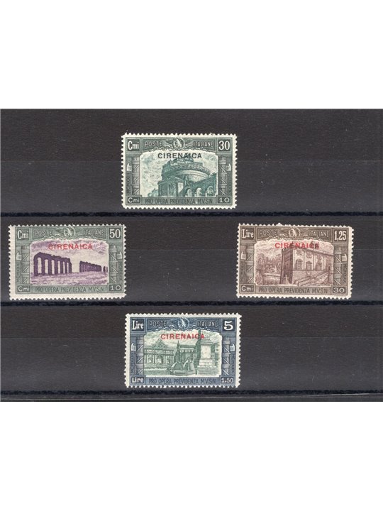 Cyrenaica 1930 Militia Series III No. 68/71 Cert. CiBaFil Cat. €400 (*)