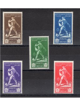 Cirenaica 1930 Pro Istituto Coloniale Agricolo serie n° 72/76 Cat. € 165 (**)