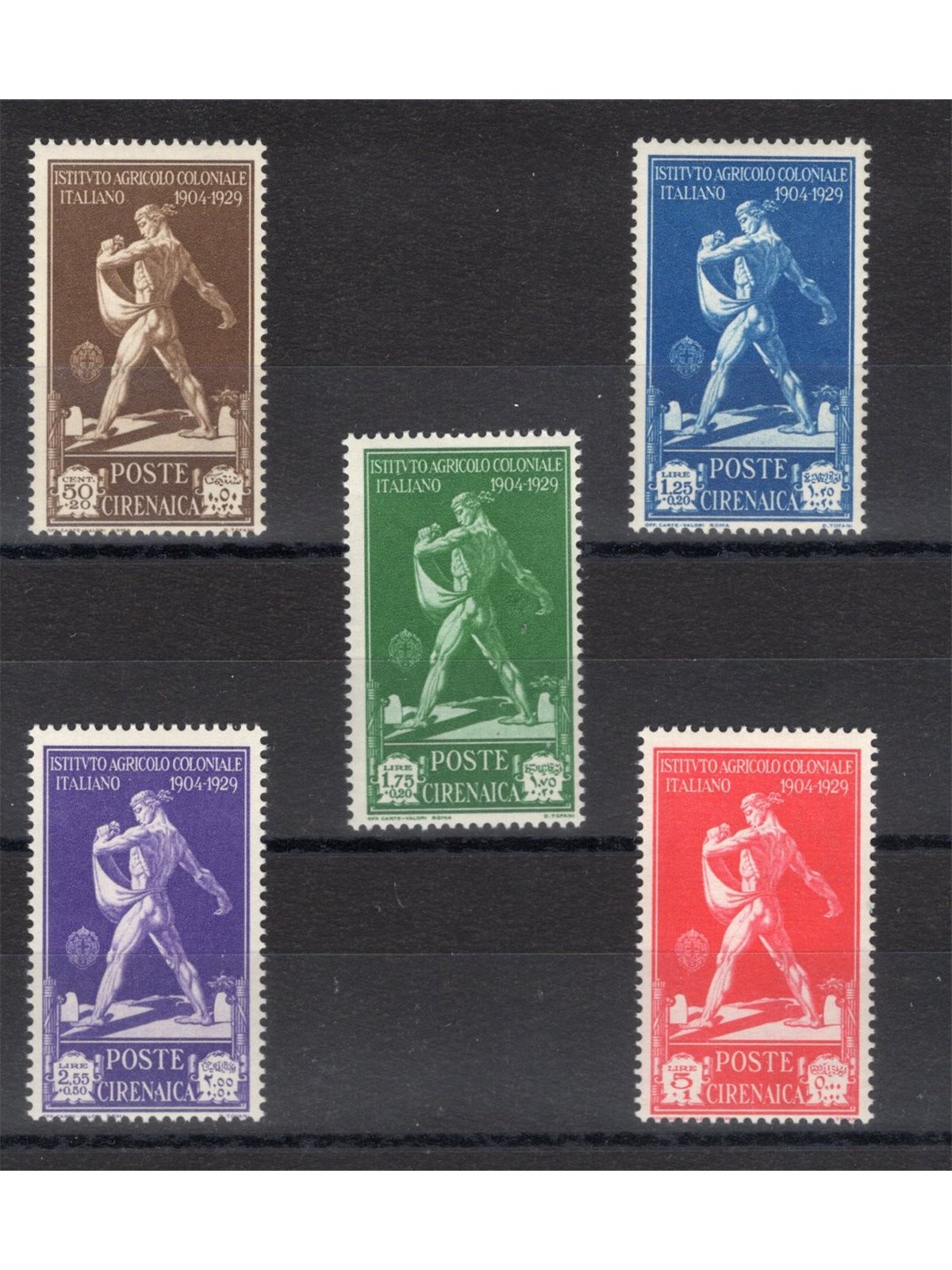 Cyrenaica 1930 For the Colonial Agricultural Institute Series No. 72/76 Cat. €165 (**)