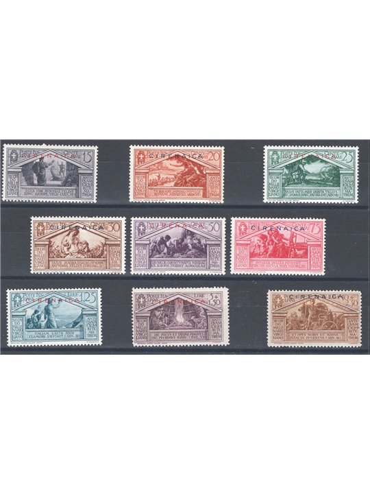 Cirenaica 1930 Virgilio serie n° 77/85 Cat. € 75 (**)