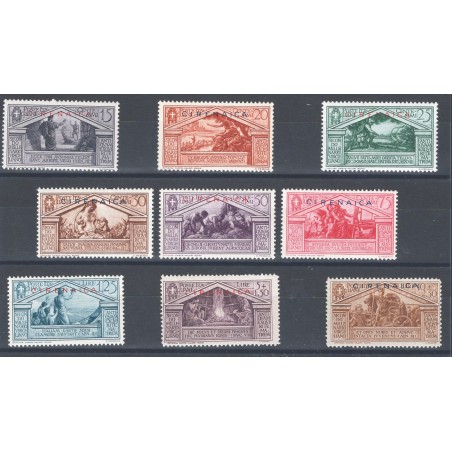 Cyrenaica 1930 Virgilio series no. 77/85 Cat. € 75 (**)