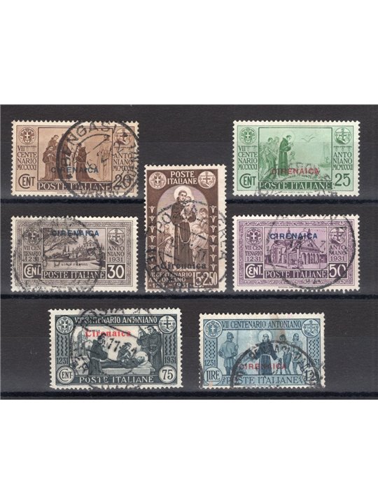 Cyrenaica 1931 St Anthony series no. 86/92 Cat. € 250 (U)