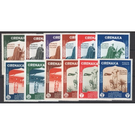 Cyrenaica 1934 Colonial Exhibition No. 93/98 + P.A. 24/29 Cat. € 130 (*)
