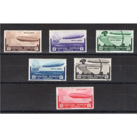 Cyrenaica 1933 P.A. Zeppelin Cruise series no. 12/17 CiBaFil certificate Cat. €300 (**)