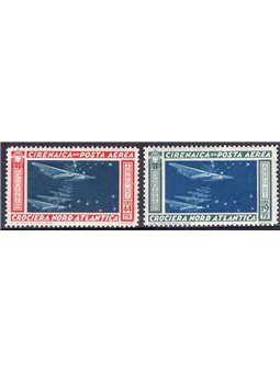 Cirenaica 1933 P.A. Crociera Balbo serie n° 18/19 Cat. € 75 (*)