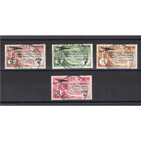 Cyrenaica 1934 P.A. 1st Flight Rome–Buenos Aires series no. 20/23 CiBaFil cert. CiBaFil Cat. €500 (U)