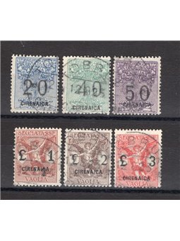 Cyrenaica 1924 Overprinted money order tax stamp series no. 1/6 CiBaFil certificate Cat. €1,000 (U)