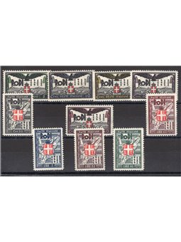 Egeo 1932 Ventennale dell'Occupazione serie n° 65/74 Cert. CiBaFil Cat. € 1.500 (**)