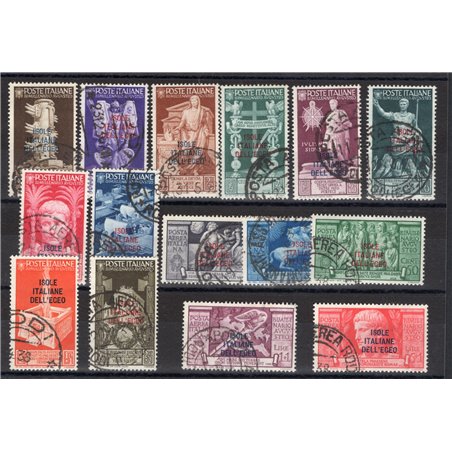 Egeo 1938 Bimillenario Augusto serie n° 99/108 + P.A. 47/51 Cert. CiBaFil Cat. € 550 (U)