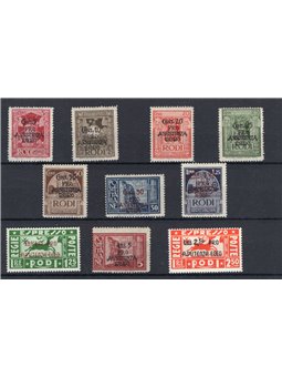 Egeo 1943 Pro Assistenza Egeo serie n° 118/25 + Ex 3/4 Cert. Biondi Cat. € 2.500 (**)