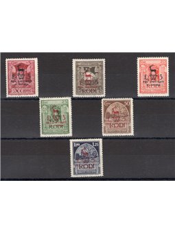 Egeo 1944 Pro sinistrati di guerra serie n° 126/31 Cert. CiBaFil Cat. € 500 (**)
