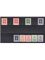 Egeo 1934 Segnatasse serie n° 1/9 Cert. CiBaFil Cat. € 300 (**)