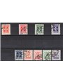 Egeo 1934 Segnatasse serie n° 1/9 Cert. Biondi Cat. € 225 (U)