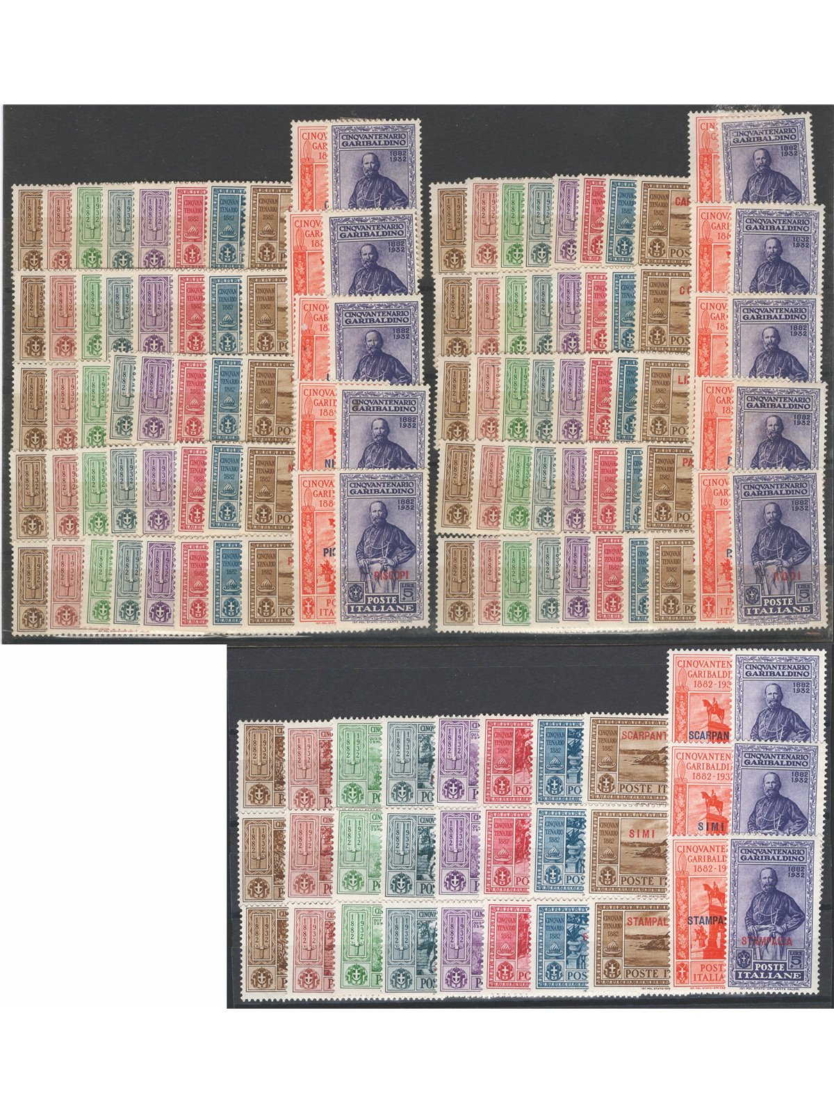 Egeo 1930 Garibaldi il giro delle 13 isole + Castelrosso Cat. € 3.380 (*)