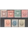 Eritrea 1895/99 Soprast. serie n° 12/18 Cat. € 100 (*)