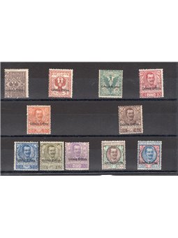 Eritrea 1903 Floral Overprint series no. 19/29 in good condition CiBaFil cert. Cat. €1,800 (*)