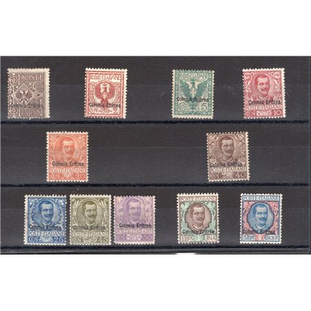 Eritrea 1903 Floral Overprint series no. 19/29 in good condition CiBaFil cert. Cat. €1,800 (*)