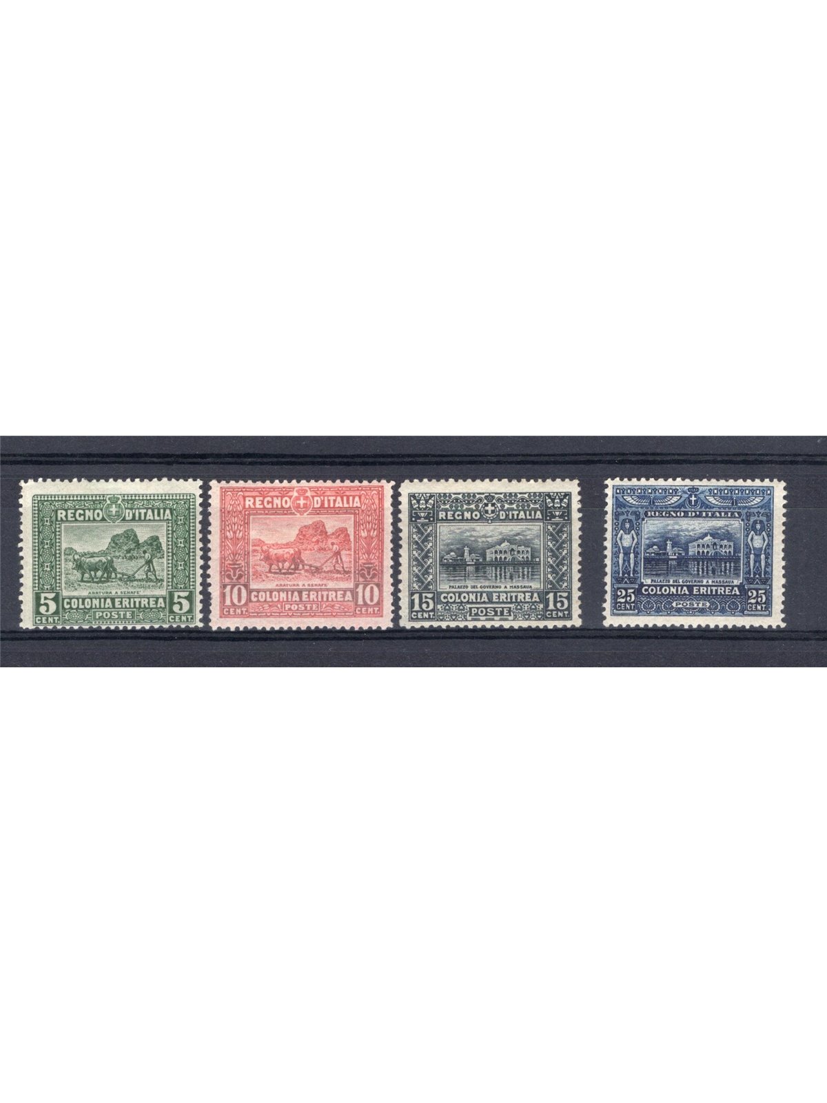 Eritrea 1910/14 African Motifs series no. 34/ 37 Cat. €1,200 (*)