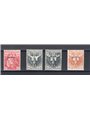 Eritrea 1916 Croce Rossa serie n° 41/44 Cert. Biondi Cat. € 450 (**)