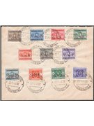 Eritrea 1916 Red Cross series no. 41/44 Cat. €160 (U)