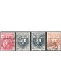 Eritrea 1916 Red Cross series no. 41/44 Cat. €160 (U)