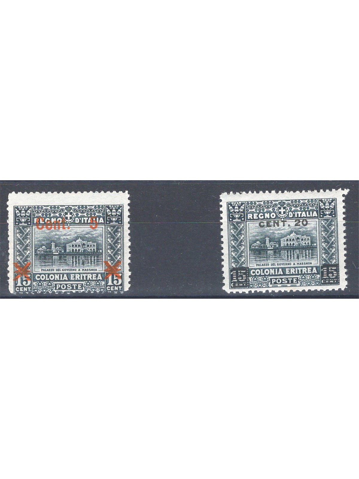 Eritrea 1916 Soggetti Africani serie n° 45/46 Cat. € 65 (**)