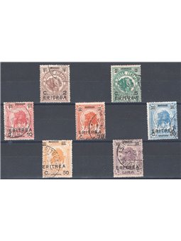 Eritrea 1922 Overprint series nos. 54/60 Cat. €100 (U)