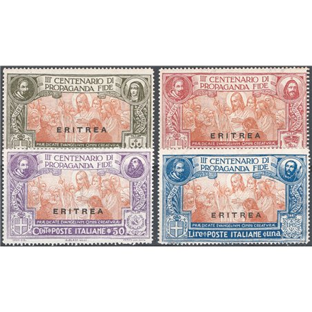 Eritrea 1923 Propaganda Fide serie n° 61/64 Cat. € 150 (**)
