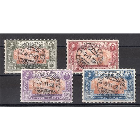 Eritrea 1923 Propaganda Fide serie n° 81/84 Cert. CiBaFil Cat. € 350 (**)