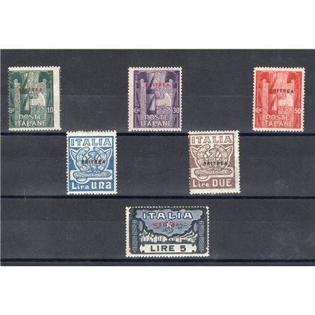 Eritrea 1923 Marcia su Roma serie n° 65/70 Cat. € 300 (**)