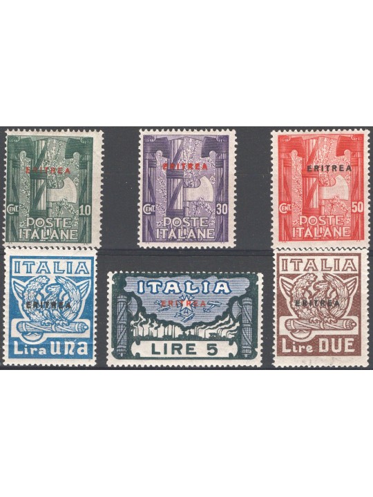 Eritrea 1923 Marcia su Roma serie n° 65/70 Cat. € 120 (*)